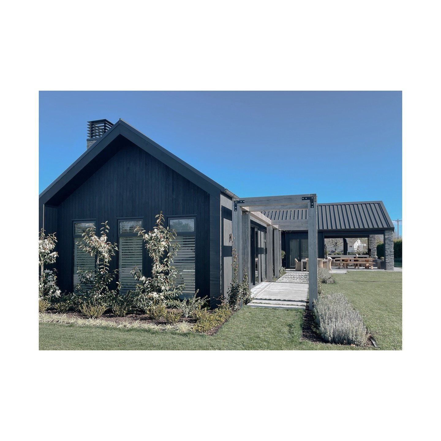 We love the simplicity of vertical cedar cladding, giving the facade a strong linear presence while softening into the surrounding landscape. To frame the end of the gable, we created a custom-sized cedar facing board, adding a subtle but refined det
