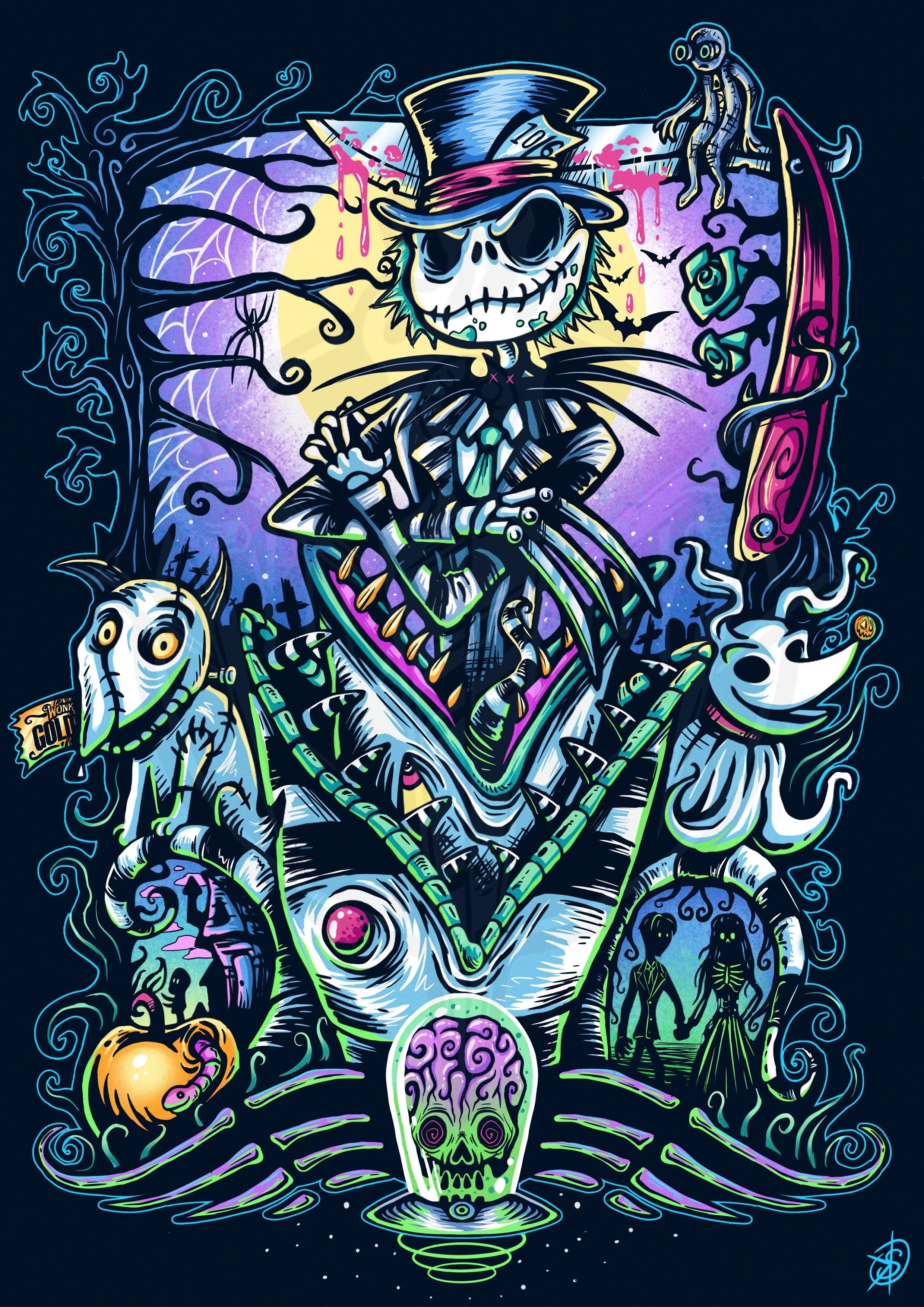 This is just a Tim Burton tribute... | A3 Print