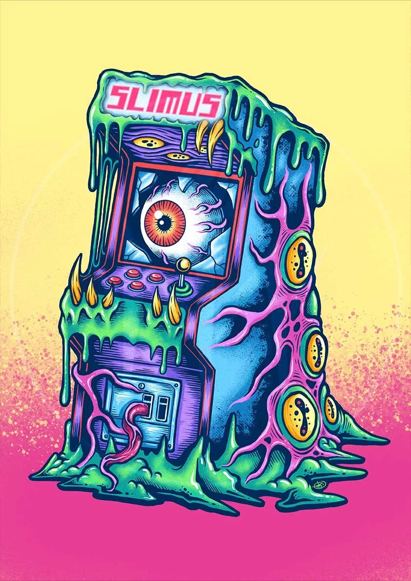 Slimus Arcade Monster | A3 Print