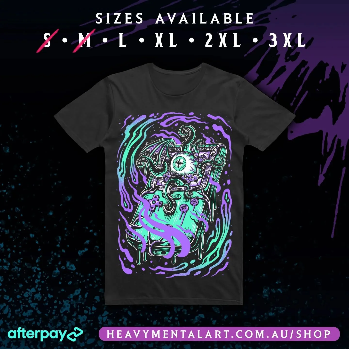 💀 HEAVY MENTAL SHIRTS 💀

New designs and returning favourites are still available on the store in sizes Small to 3XL. 

All tees are unisex, screen printed onto AS Colour Tees and sizes are limited. Once they sell out, some designs may not be resto