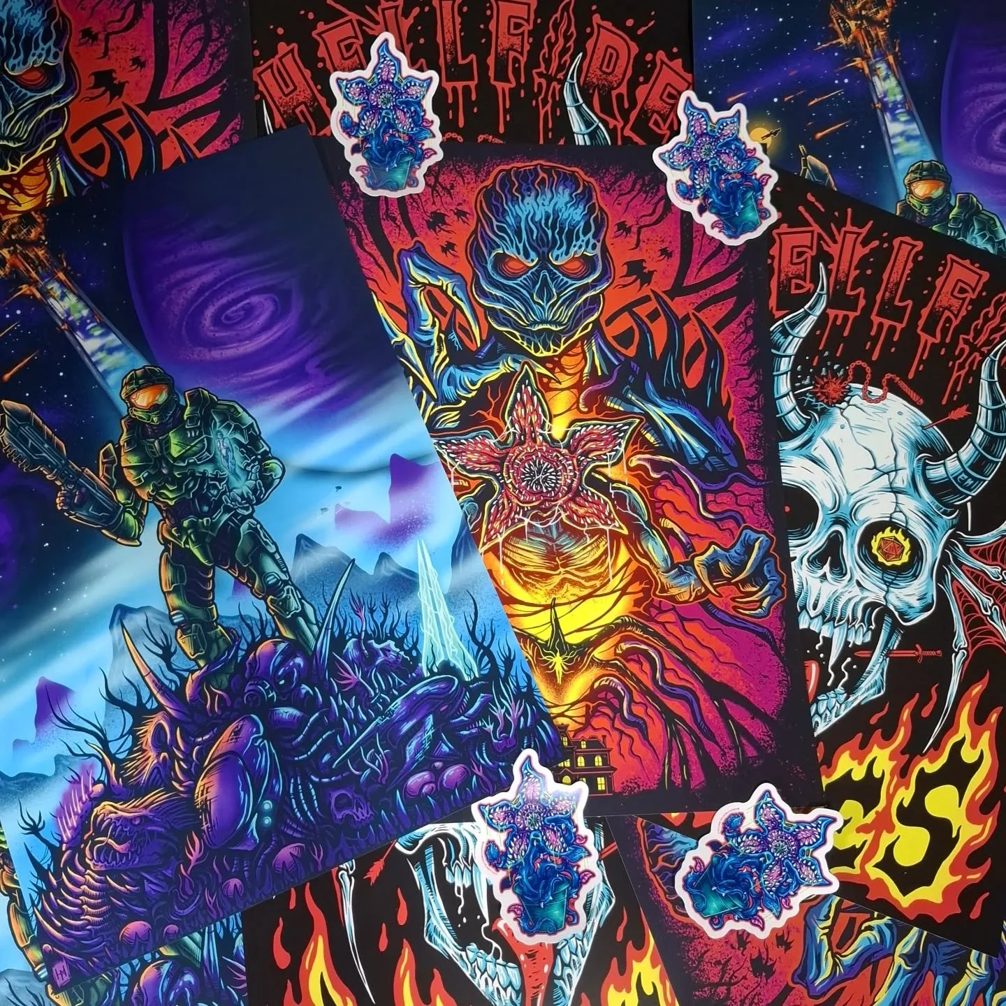 🔥 NEW A3 PRINTS 🔥

New art for the new year! These prints will be available at upcoming conventions.

For those who can't make it to any of the conventions this year, I've just put a couple of the new A3 prints up on my online store.🤘👁

💀 THE HE