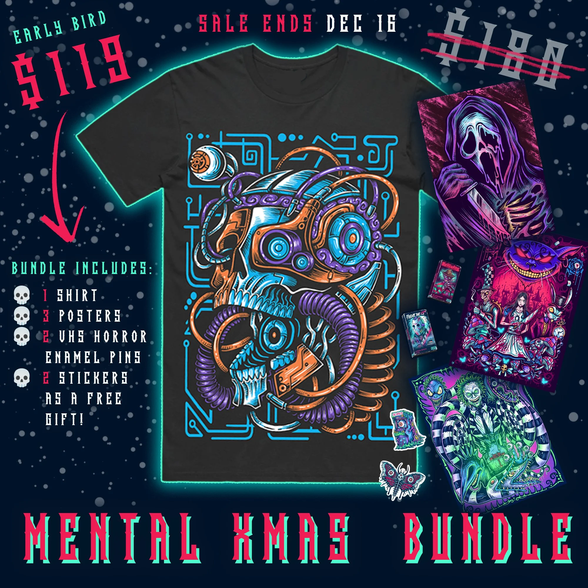 💀 The Mental Xmas Bundle - Corrupted Tee 💀