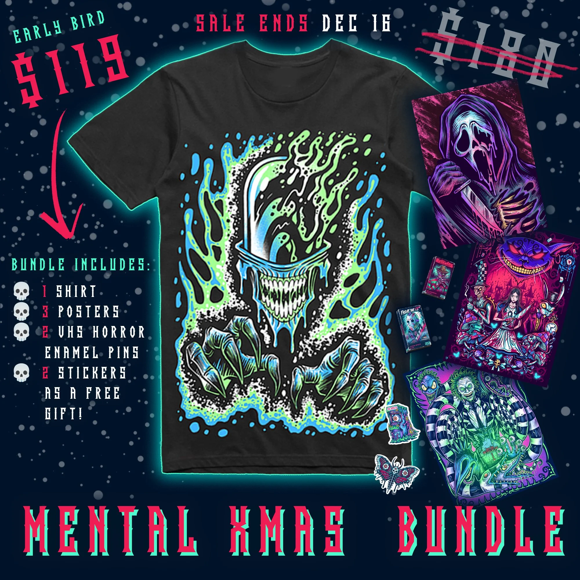 💀 The Mental Xmas Bundle - Transfixer Tee 💀
