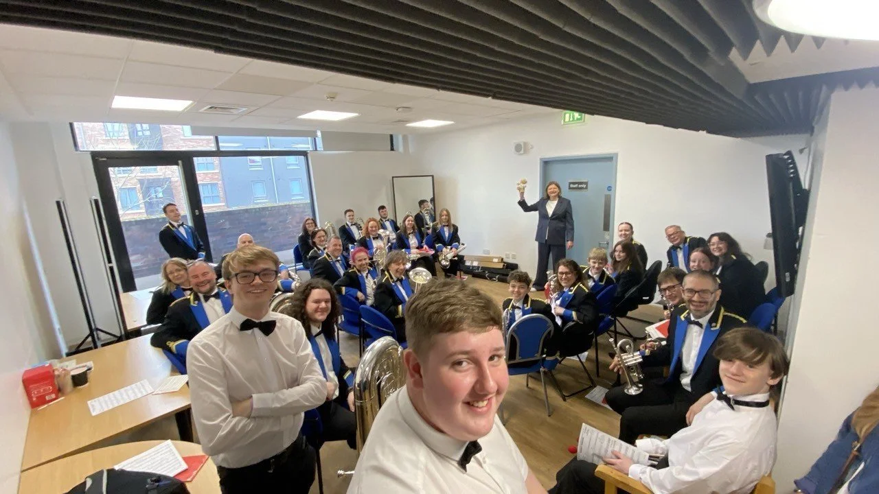 Ellie is excited as she waits to be taken to the stage.