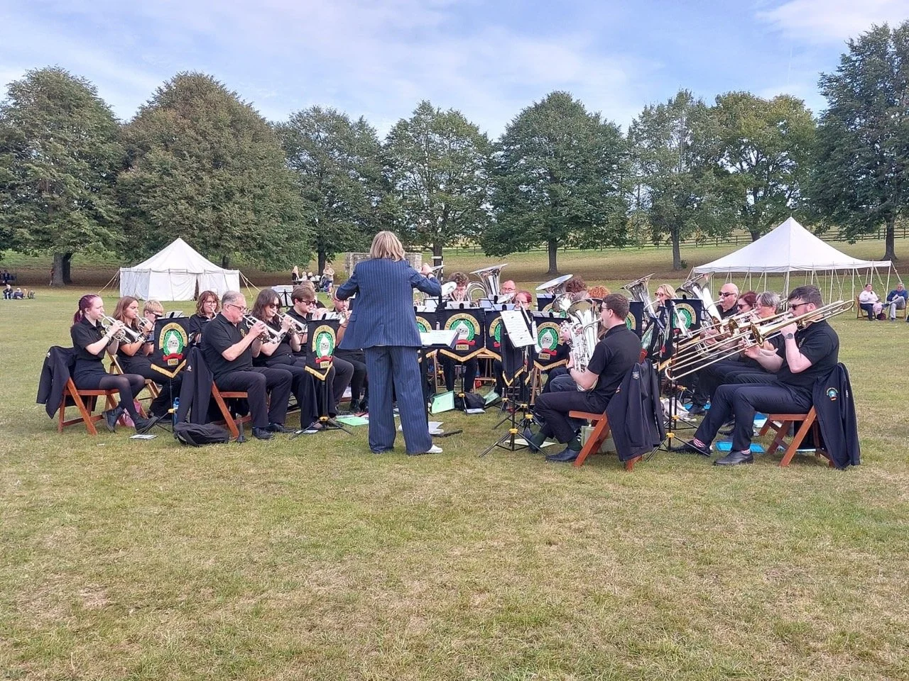 Band playing at outdoor venue