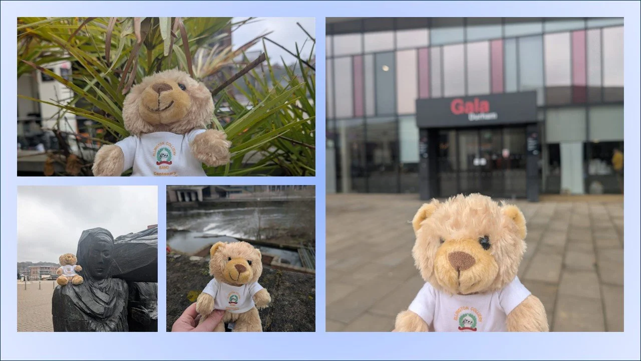 She takes in some of the sights in Durham while waiting for the results to be announced.