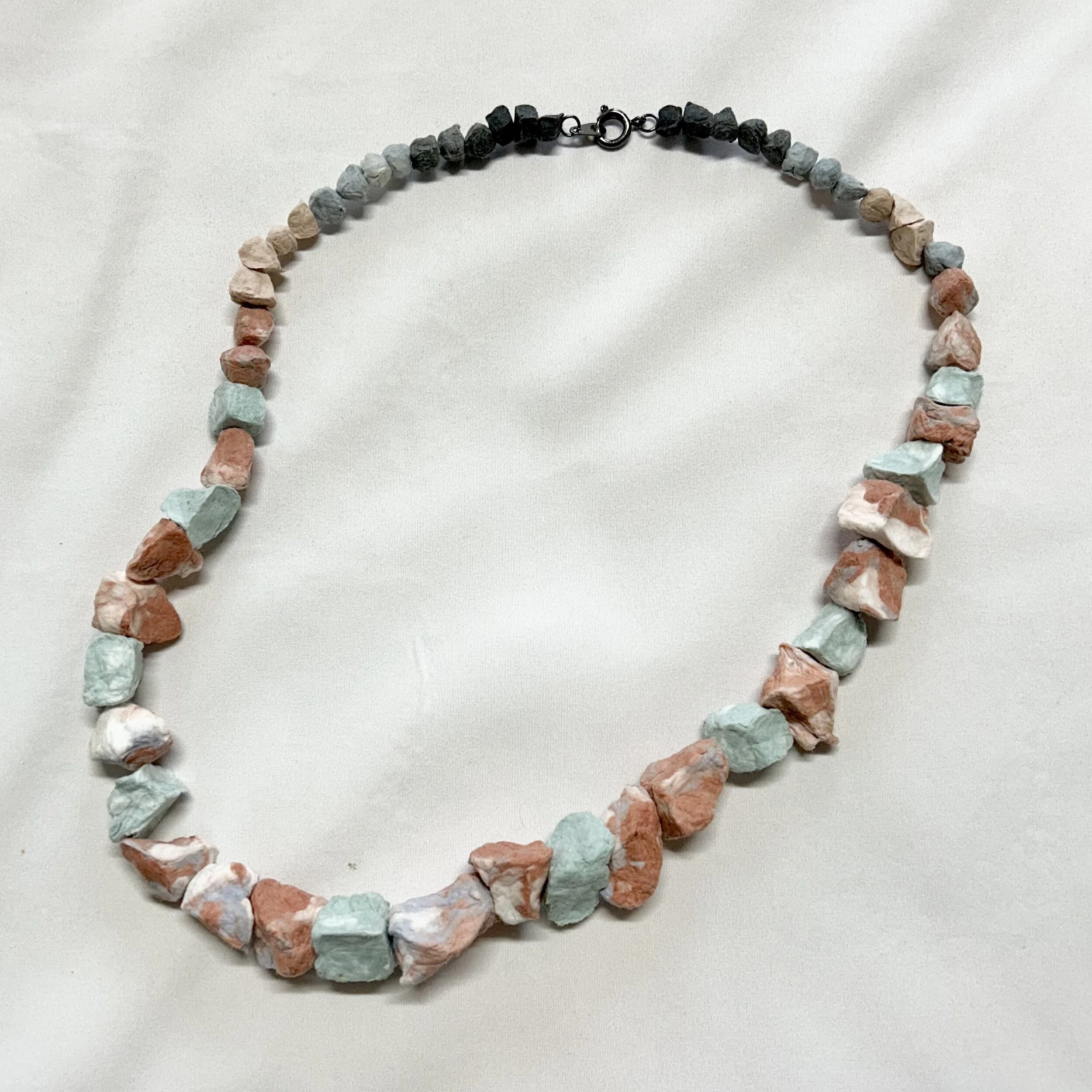 Desert Stone Paper Bead Necklace