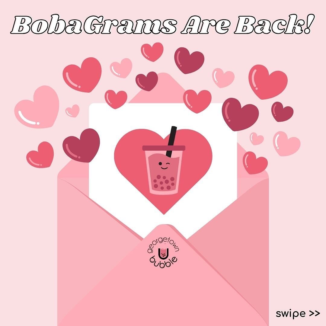 BobaGrams are back for Spring 2024!🧋💌 share the 💞boba love💞 with your besties and loved ones by sending them a ✨voucher for a free bubble tea✨ with a personalized message to let them know you&rsquo;re thinking about them! plus, you&rsquo;ll get t