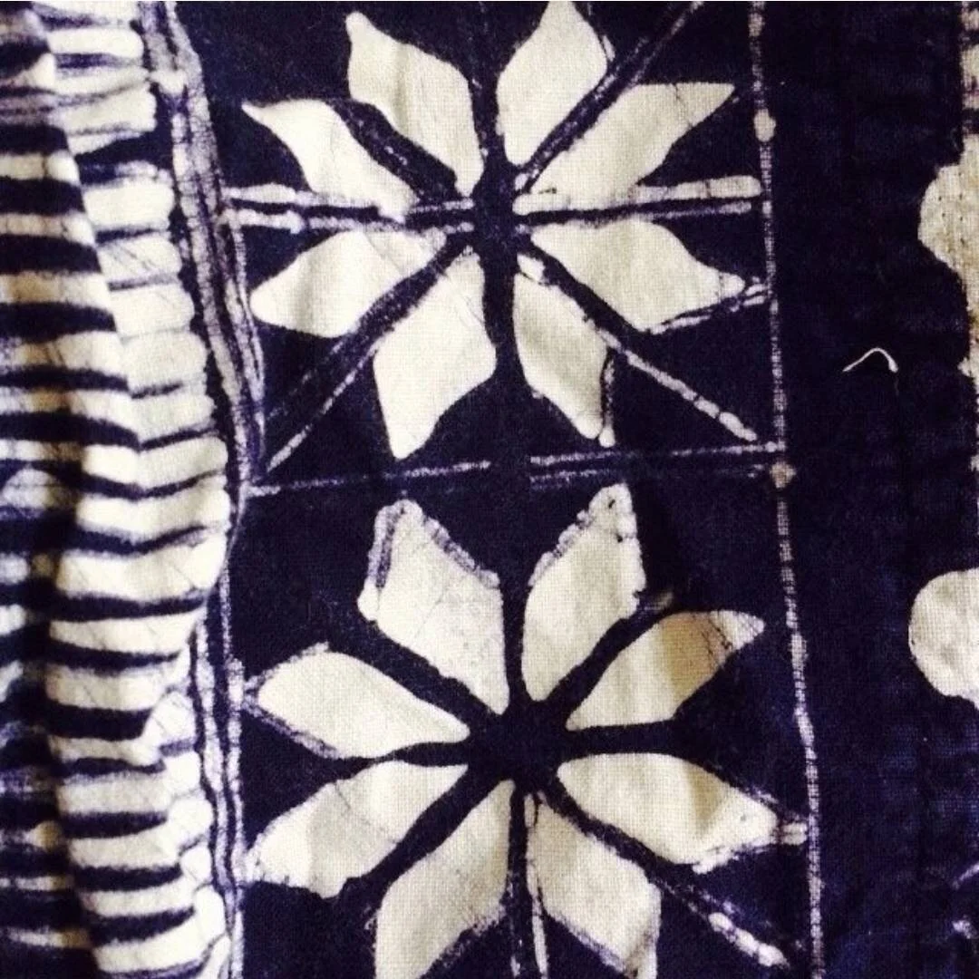 Batik is the technique of wax resist dyeing, with Indonesia, specifically the island of Java producing the most well known styles today. The artists use liquid wax to create patterns that will resist the dye, allowing them to selectively color fabric