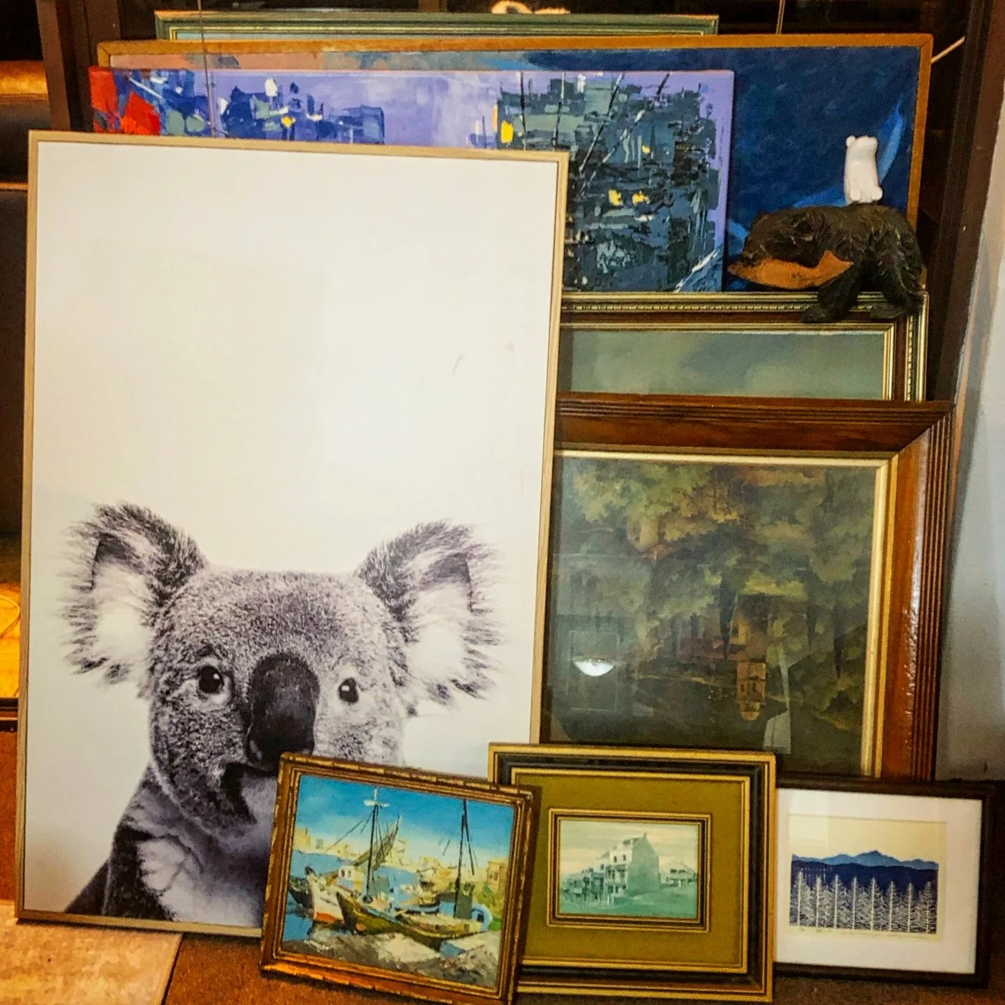 It took me all year to get my paintings and artworks hung right. 

They all came down under 10min, on the night I discovered the mould had spread to the canvasses and some of the back of the frames. That's when I decided to load up the car with my pr