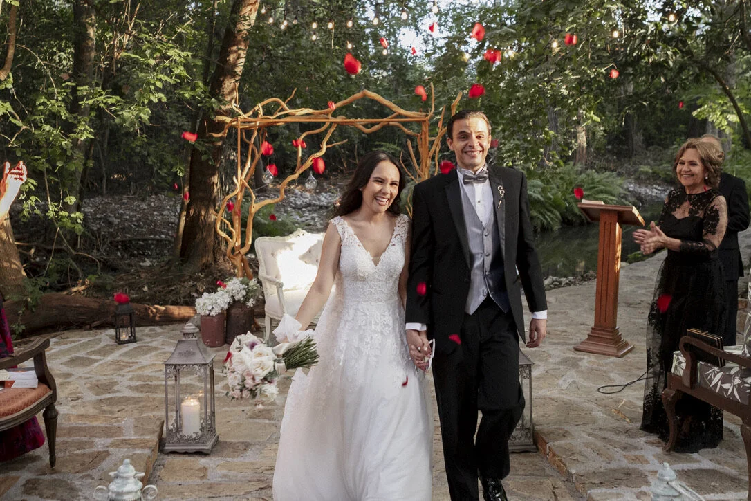 A heart-shaped-sunglasses type of wedding