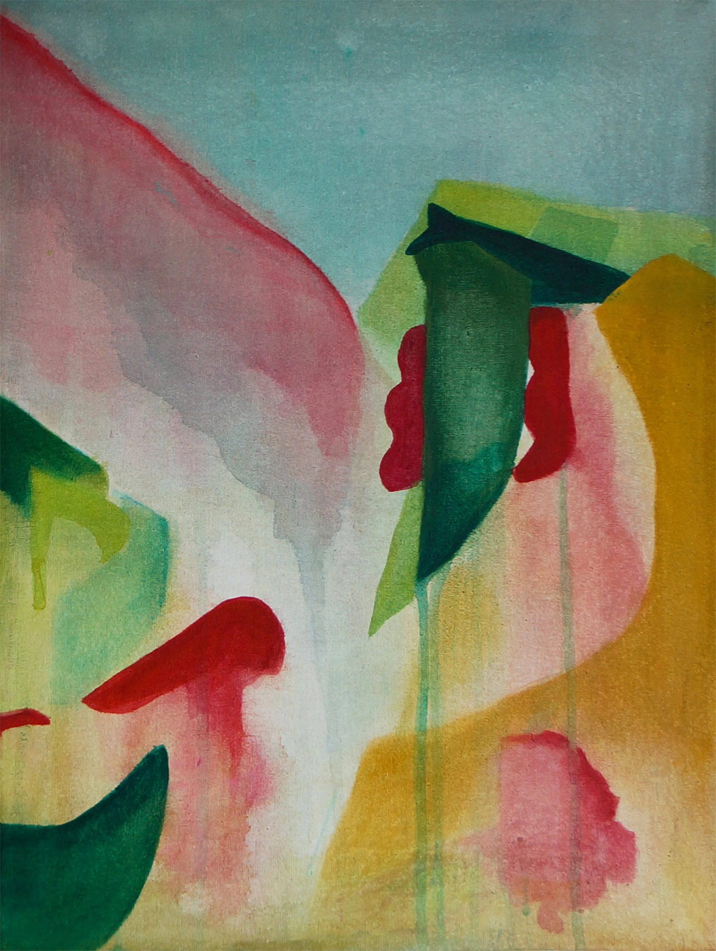  From some of my best days, (2022). Acrylic and gouache on canvas 9”x12”   Created at the Skopelos Foundation for the Arts, Skopelos Island, Greece  