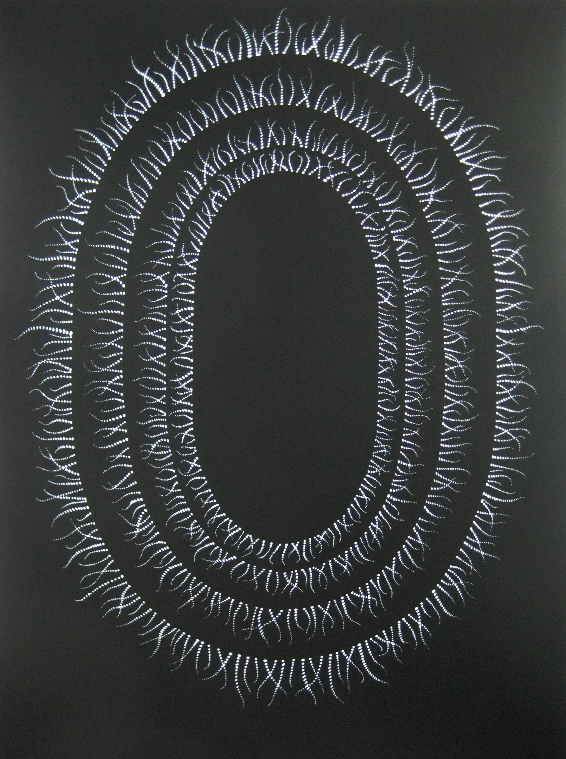 Aura #3, acrylic on paper, 22"x30"