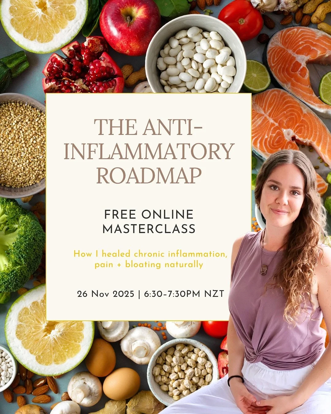 Inflammation doesn&rsquo;t have to rule your life 🚨 This free Anti Inflammatory Roadmap will guide you through the 4 key pillars of healing chronic inflammation. 

This can include:
- bloating
- acne, rashes, skin conditions
- fatigue
- depression
-