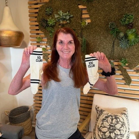 Way to go Alyssa! 100 Pilates reformer classes in the books!!!