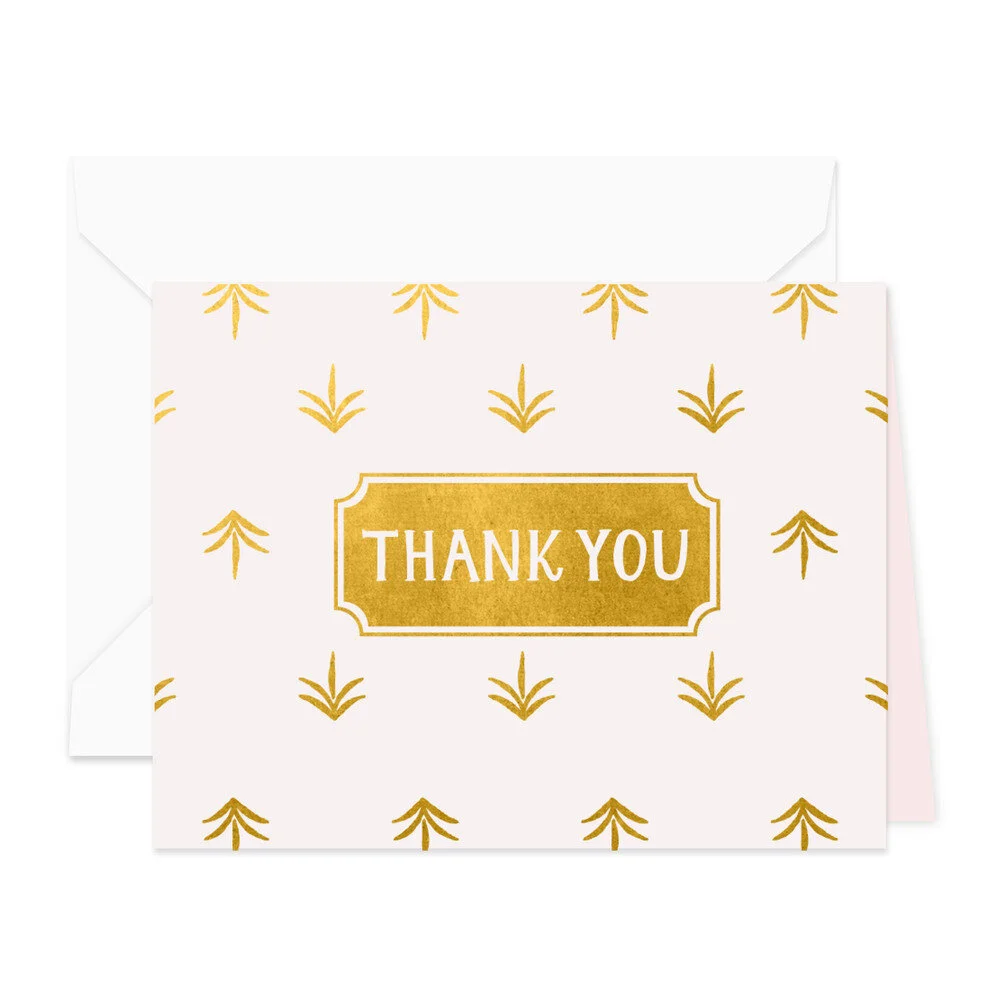 Gold + Blush Thank You