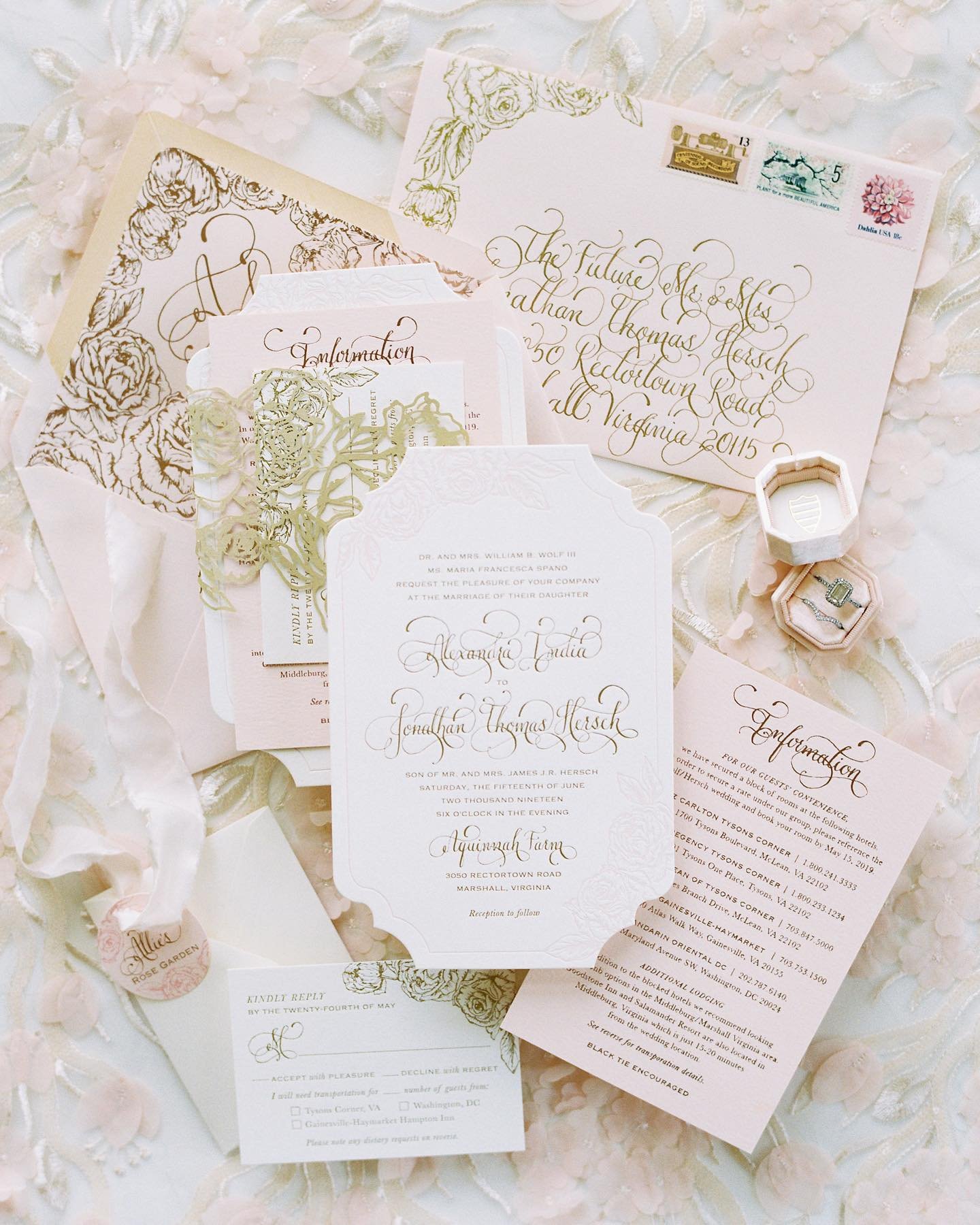 Talk about a show stopper! We will forever be in love with this beauty of an invitation suite ✨ Swipe to also see the Save the Date!

Vendors:
Planning &amp; Design: Lauryn Prattes Events @laurynprattes
Photography: Abby Jiu Photography @abbyjiu
Invi