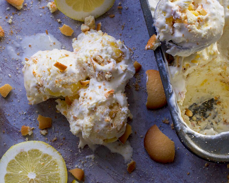 No Churn Lemon Curd and Vanilla Wafer Ice Cream — no one leaves hungry