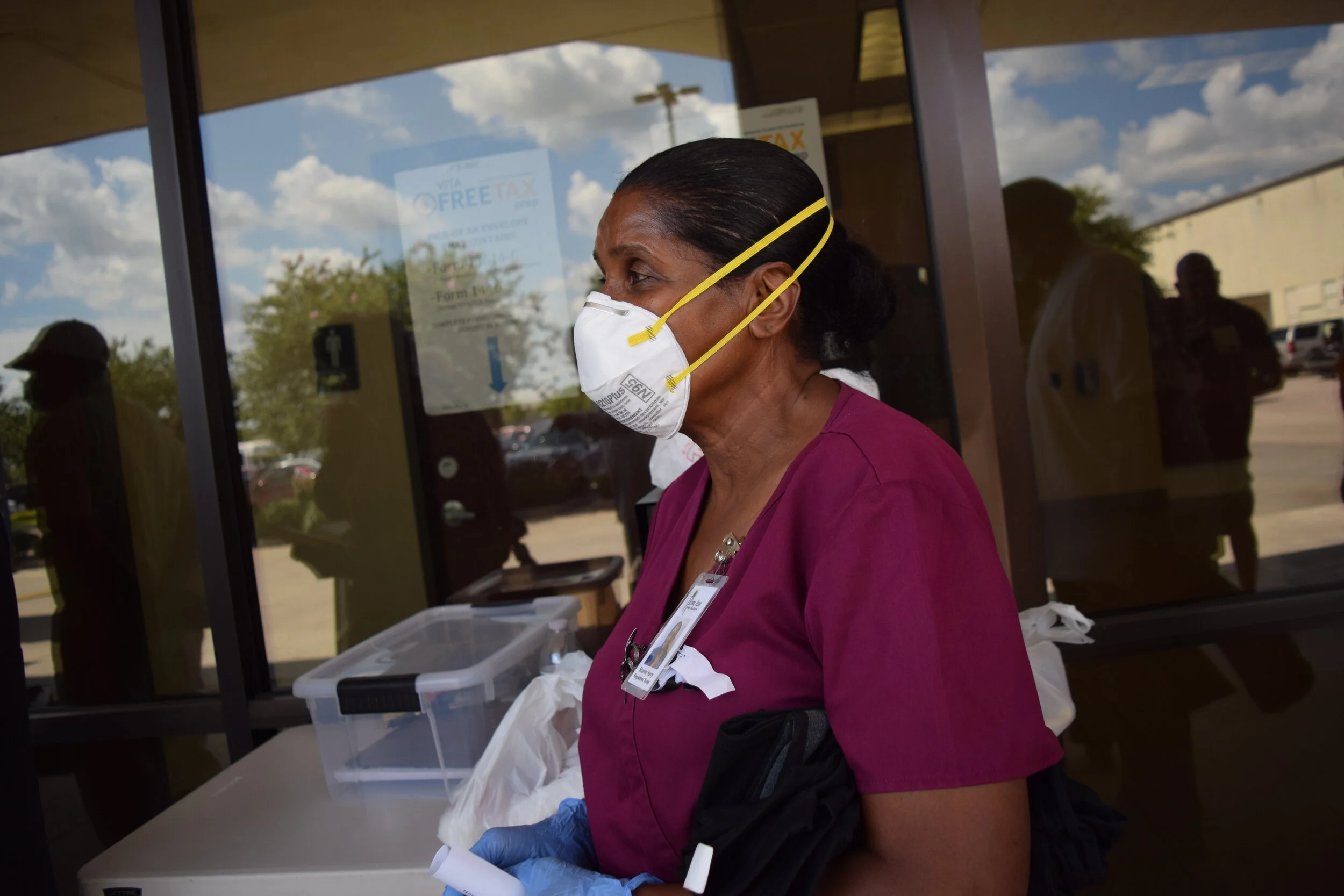  Sharon Harris is a home health care nurse and hails from Jamaica. She’s called Houston home for decades. “It’s my responsibility to be out here today,” she said.  