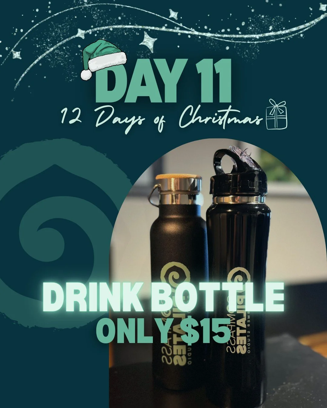 🎄DAY 11 - 12 Days of Christmas🎄

Our Compass drink bottles are down to $15 today💧

Stay hydrated for summer sessions - perfect for a pick me up or as a gift! Buy In Studio today!

Ends at midnight💥

#christmas #christmassales #christmasgifts #12d