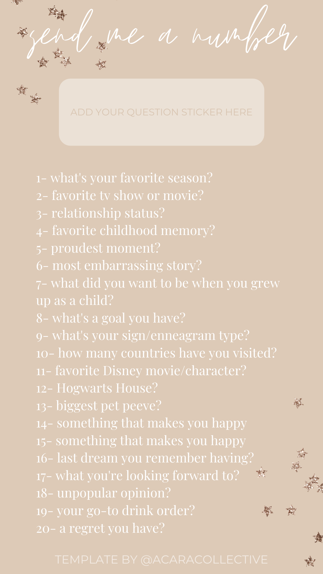Send Me A Number Template