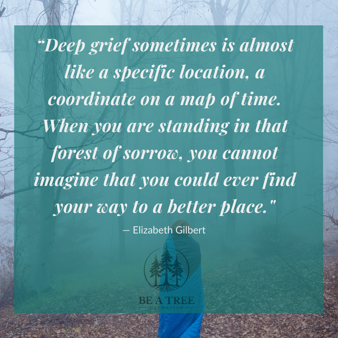 “Deep grief sometimes is almost like a specific location, a coordinate on a map of time. When you are standing in that forest of sorrow"