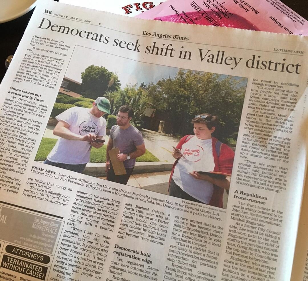  Our canvassers in the LA Times 