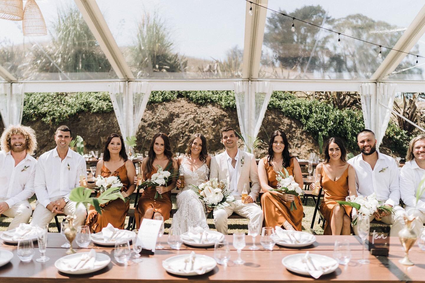 Lazy Sunday&rsquo;s in the sun and looking back at this beautiful day.

Photographer @newfoundweddings 
Marquee @twelve_tables 
Florist @prettywildfloral
Venue @99palmsnz