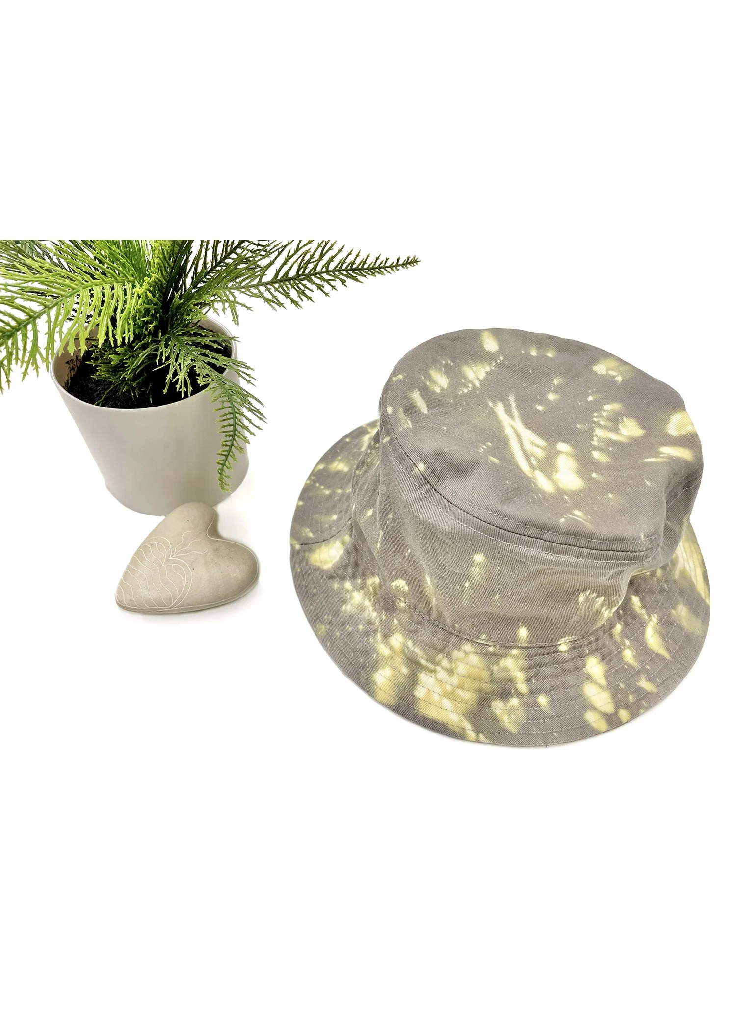 Gray Acid Wash Bucket Hat