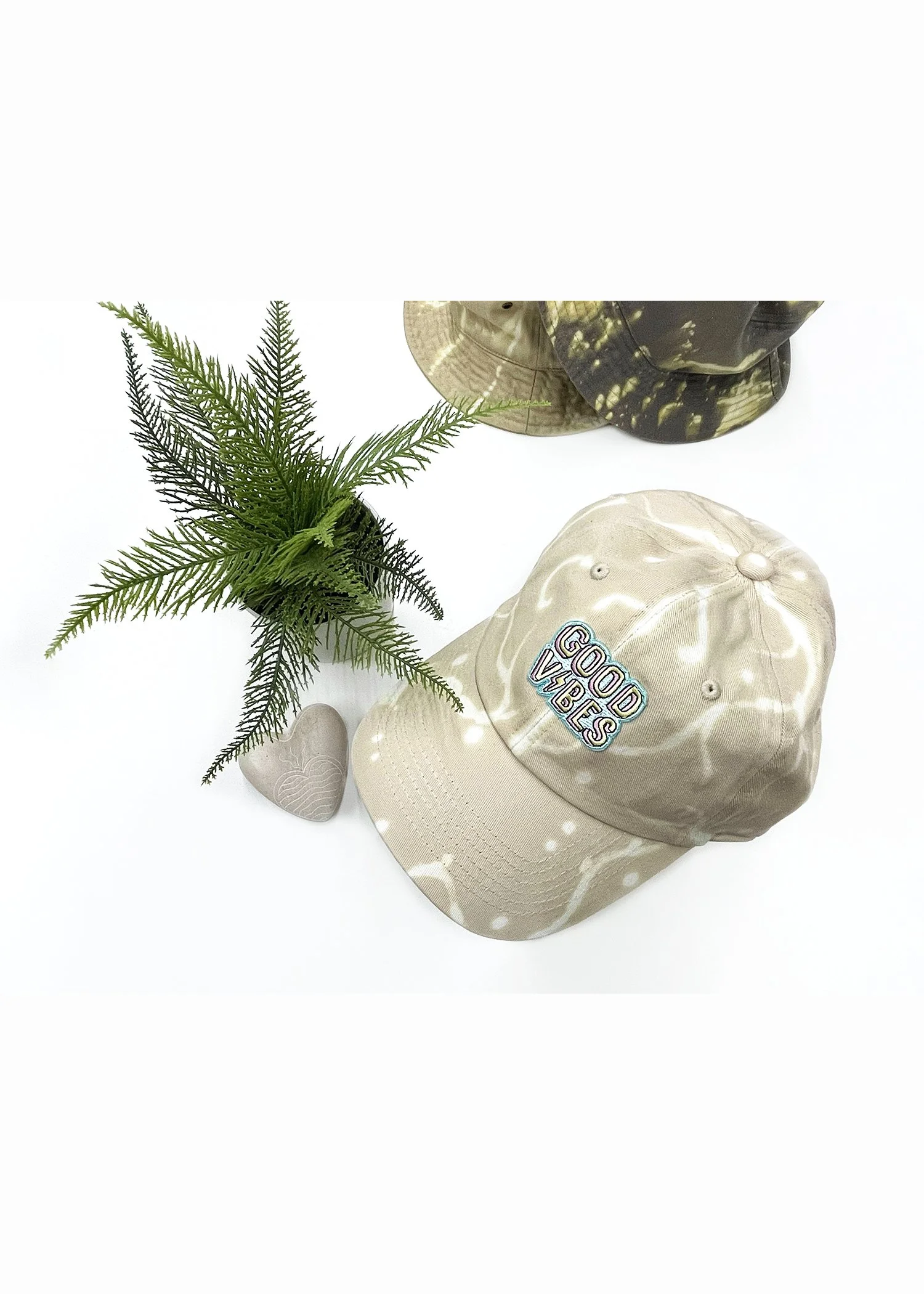 Good Vibes Bleached Dad Hat