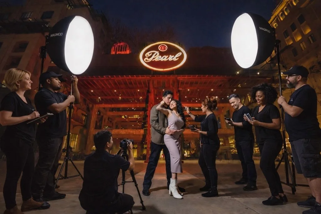Swipe left ⏪⏪ to see the result 😄

Lights up, cameras ready, every detail perfected &mdash; this is what teamwork looks like behind the scenes. 🎬🔥 

#behindthescenes #photography #weddingphotographers 
#sanantoniotx #austintx