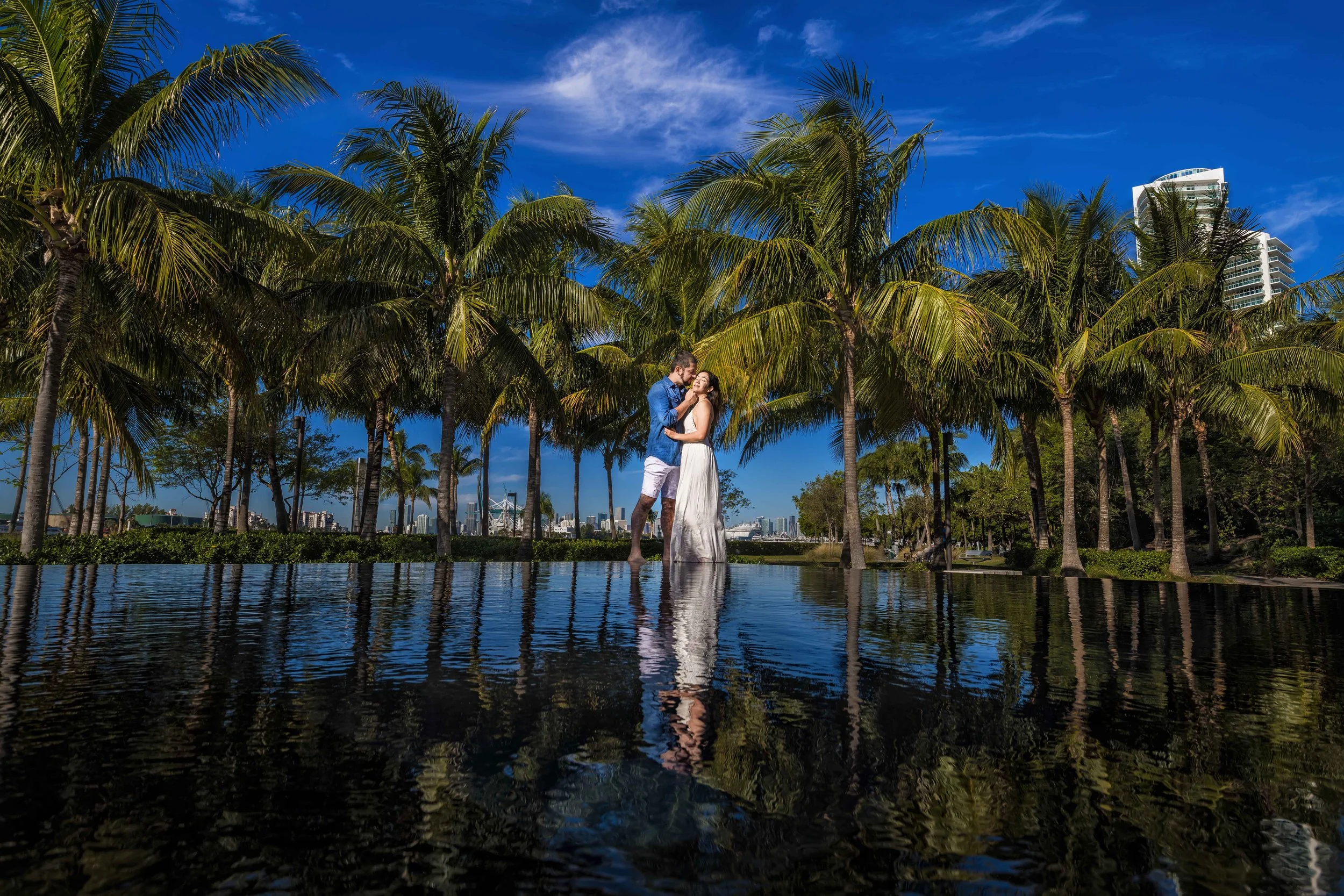 south pointe park miami engagement photo location