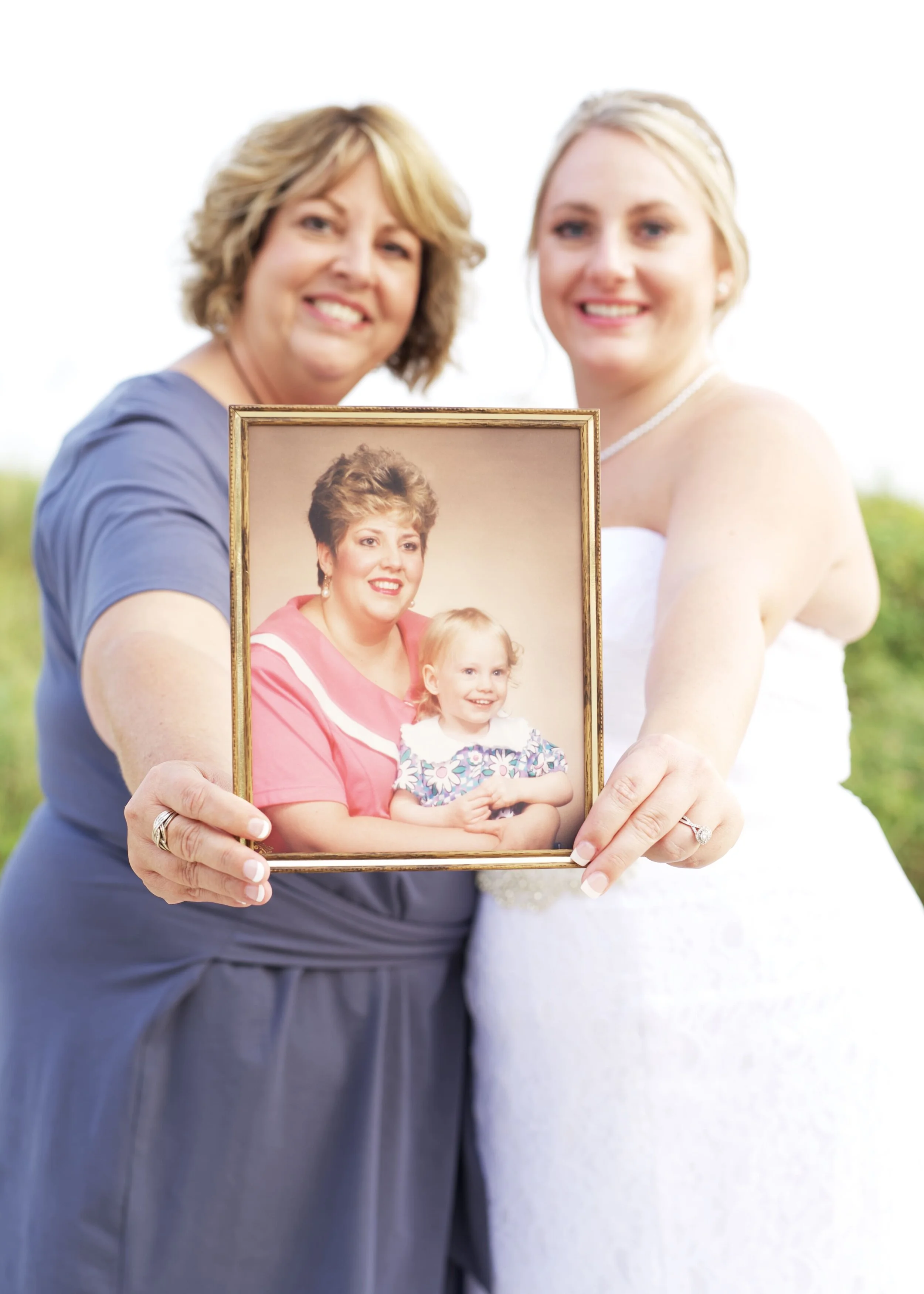 I love being creative. I had this idea and planned this with Hillary weeks before the wedding. She brought the pictures all the way from Michigan!