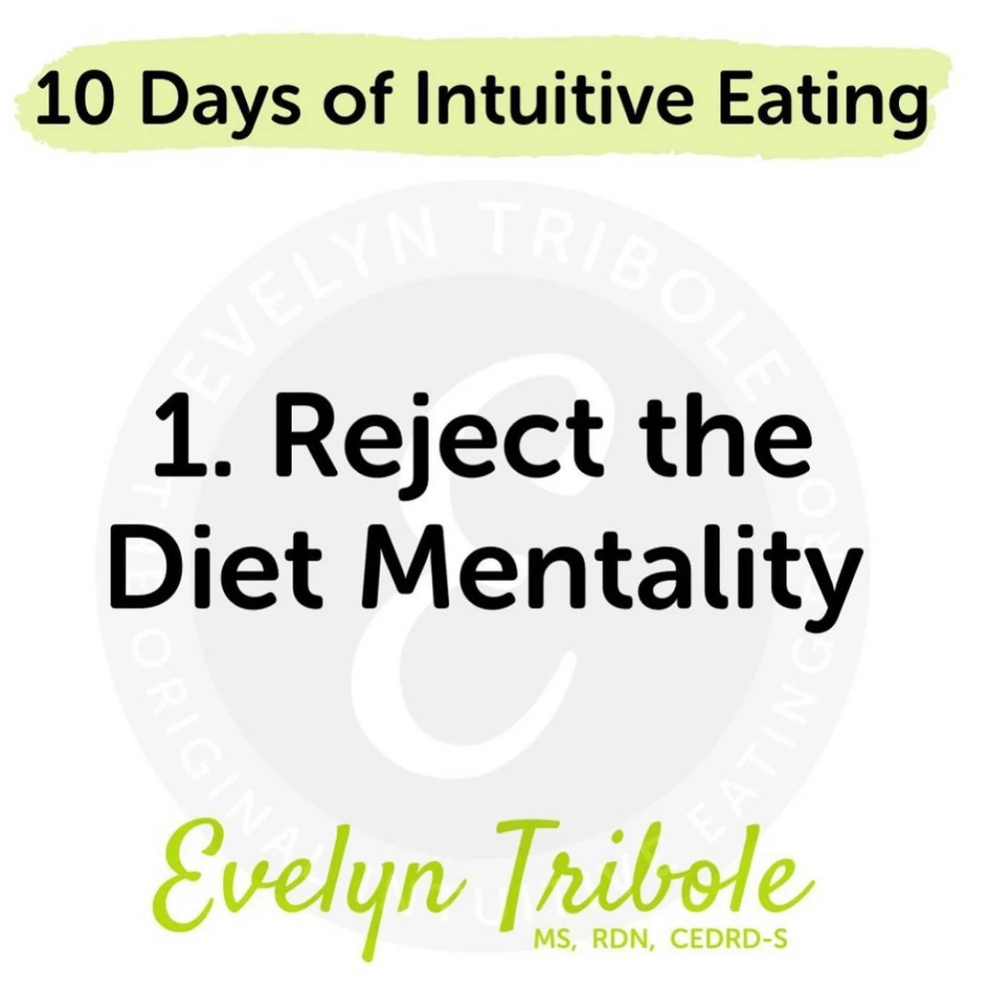 Intuitive Eating by @evelyntribole is THE book for unlearning harmful diet culture and getting back in touch with a healthy, positive, free, flexible, supportive relationship with food, eating, and your body š