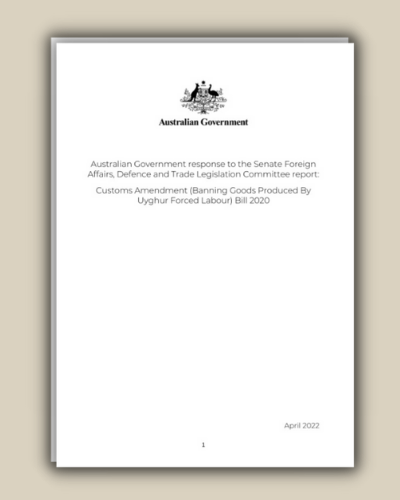 Government Response to Customs Amendment Bill 2020