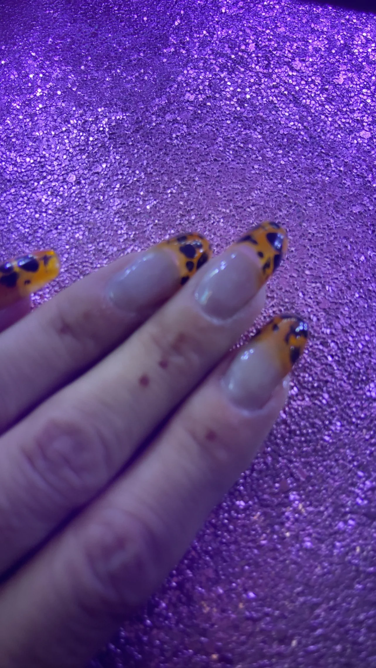 Pink Glitter Nail Pillow Mat