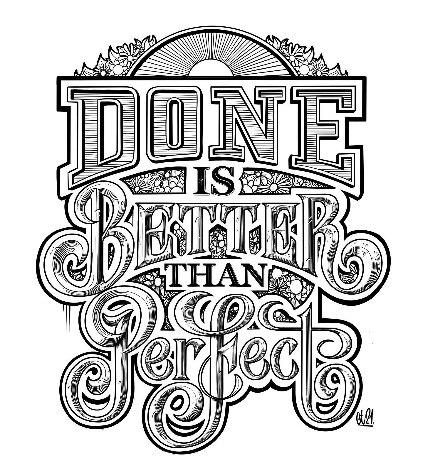 &ldquo;Done is better than perfect&rdquo;
But how do I know when it&rsquo;s &ldquo;Done&rdquo;?? It&rsquo;s always hard for me to say something is &ldquo;done&rdquo;. I am my own worst critic and most often if I sit on a personal project for too long