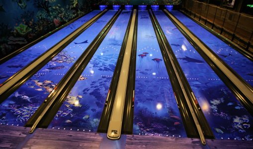  Picture of the bowling lane graphics 