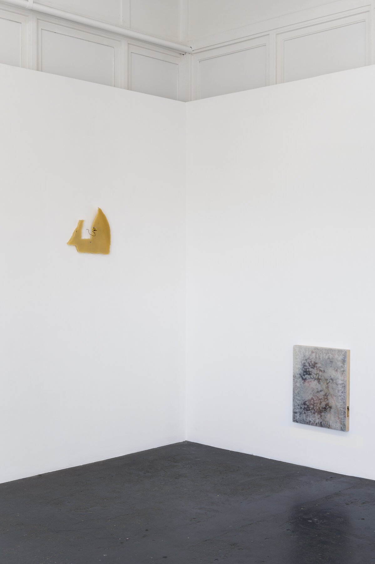   Installation view   Pictured (from left to right): Madeleine Minack, Kaijern Koo.  Image courtesy of Aaron Christopher Rees. 