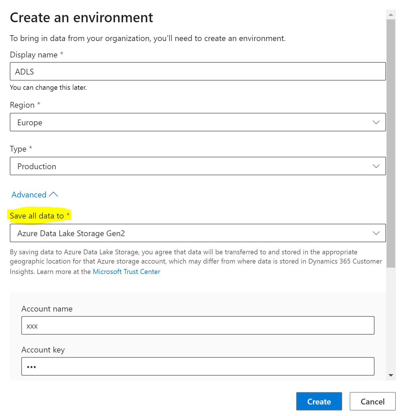 Azure Data Lake In All Is Glory With Dynamics 365 And