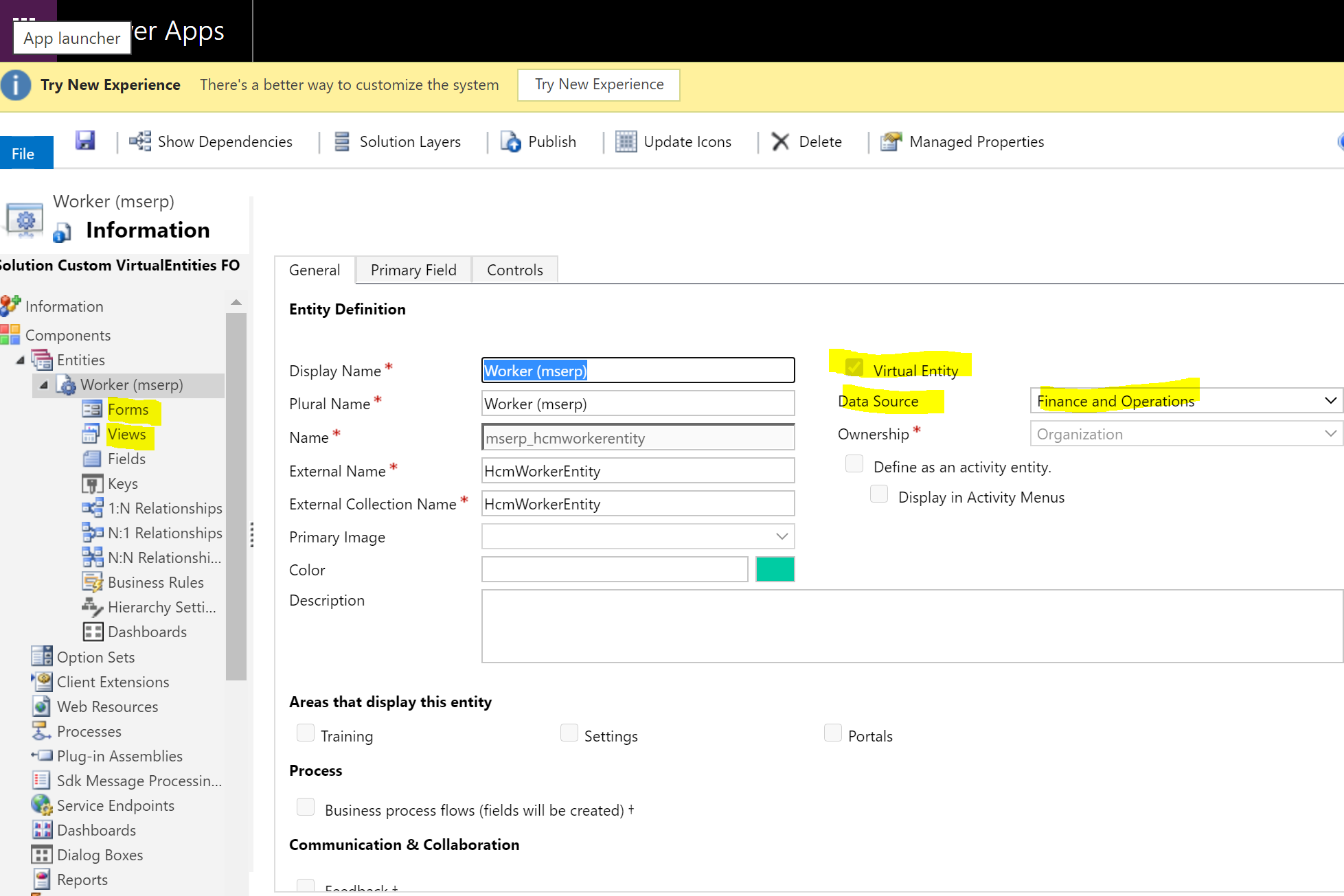 CDS Virtual Entities with Dynamics 365 Finance and Operations