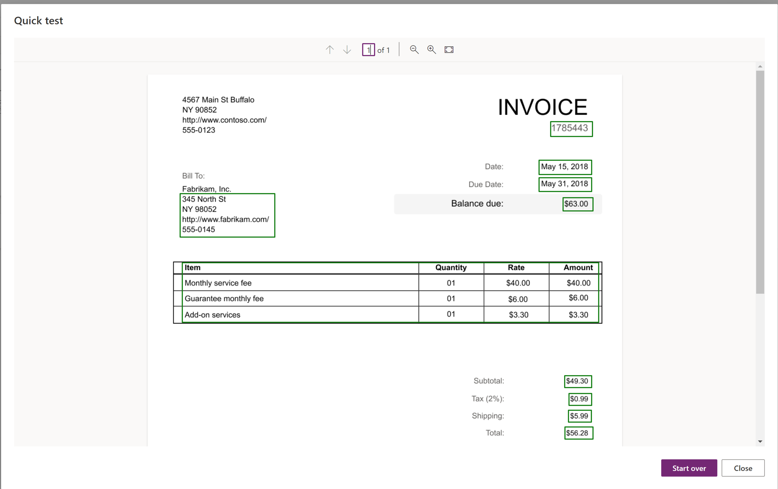 Test with a brand new unknown invoice