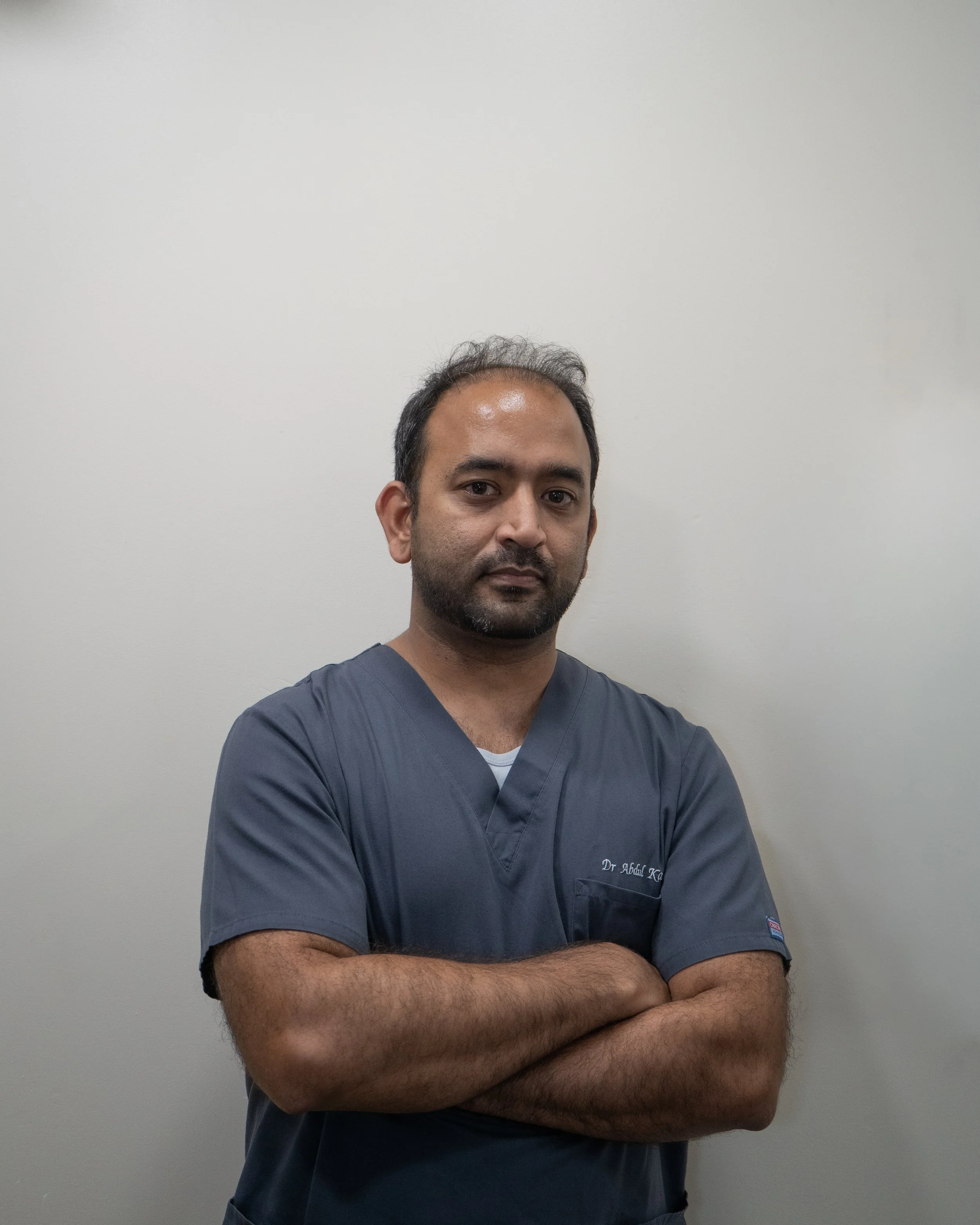 Dr. Abdul Kader, dentist at the clinic.