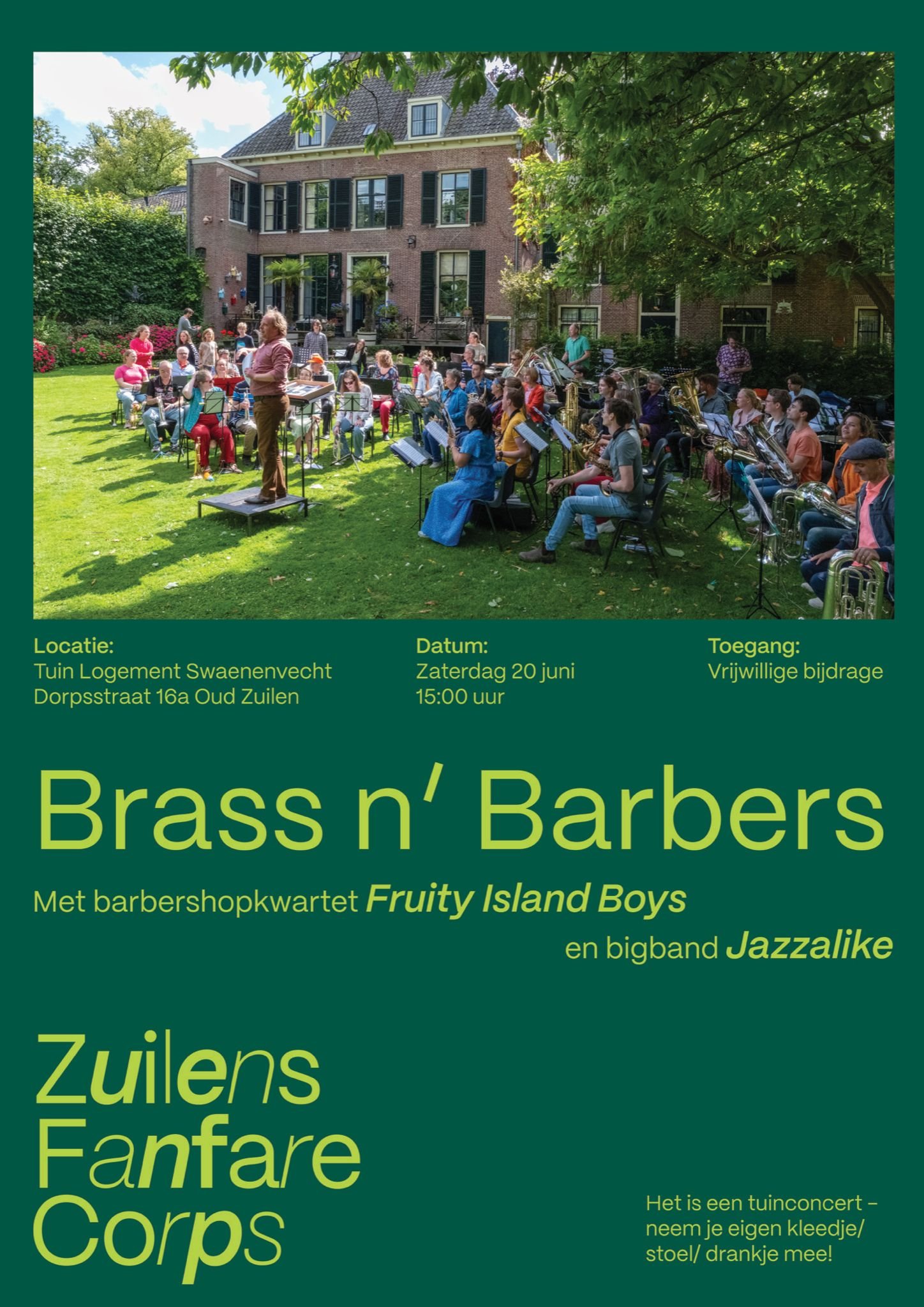 Brass 'n Barbers: Zomerconcert met Zuilens Fanfare Corps en Jazzalike Bigband