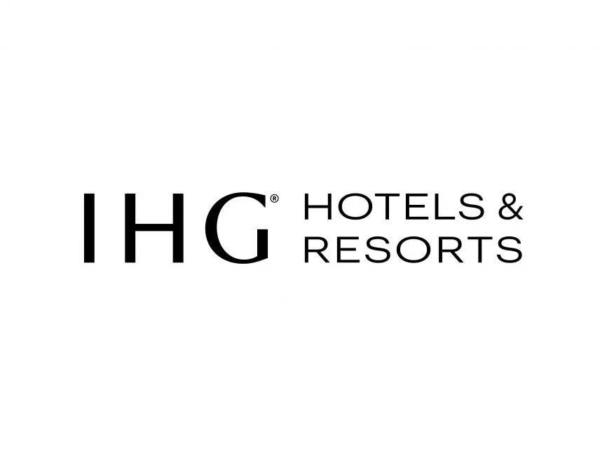 IHG Hotels & Resorts logo in black text on a white background.