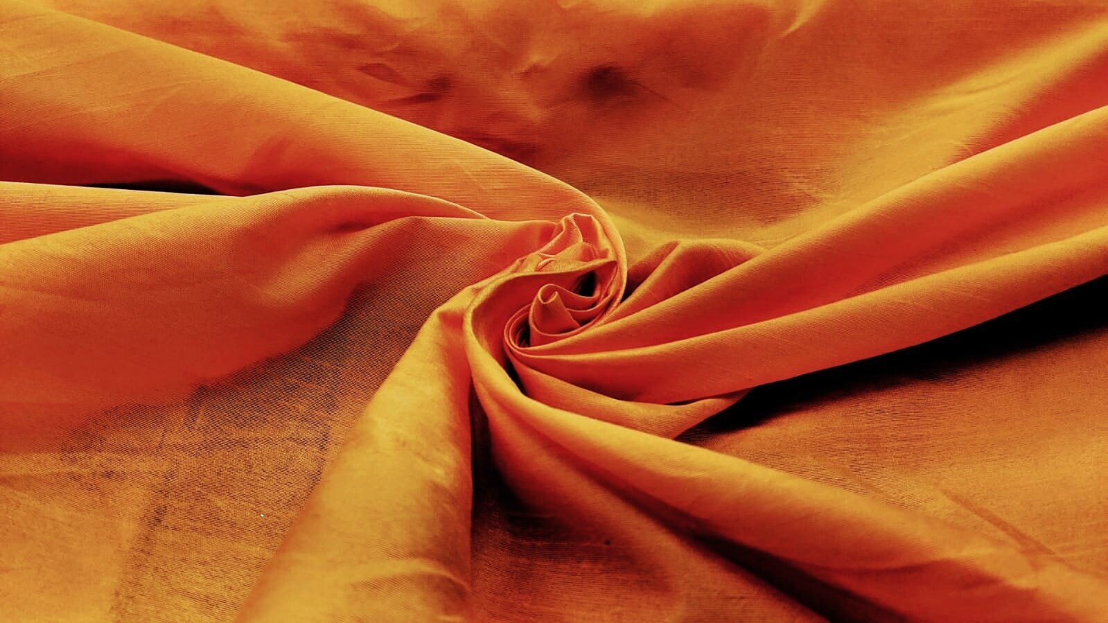 Orange Pure Cotton Silk UK