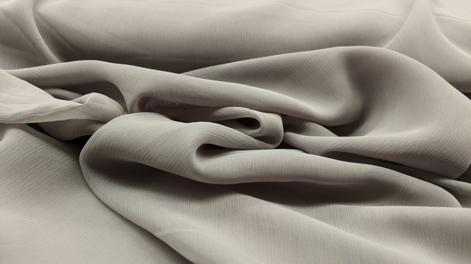 Grey Crinkle Chiffon