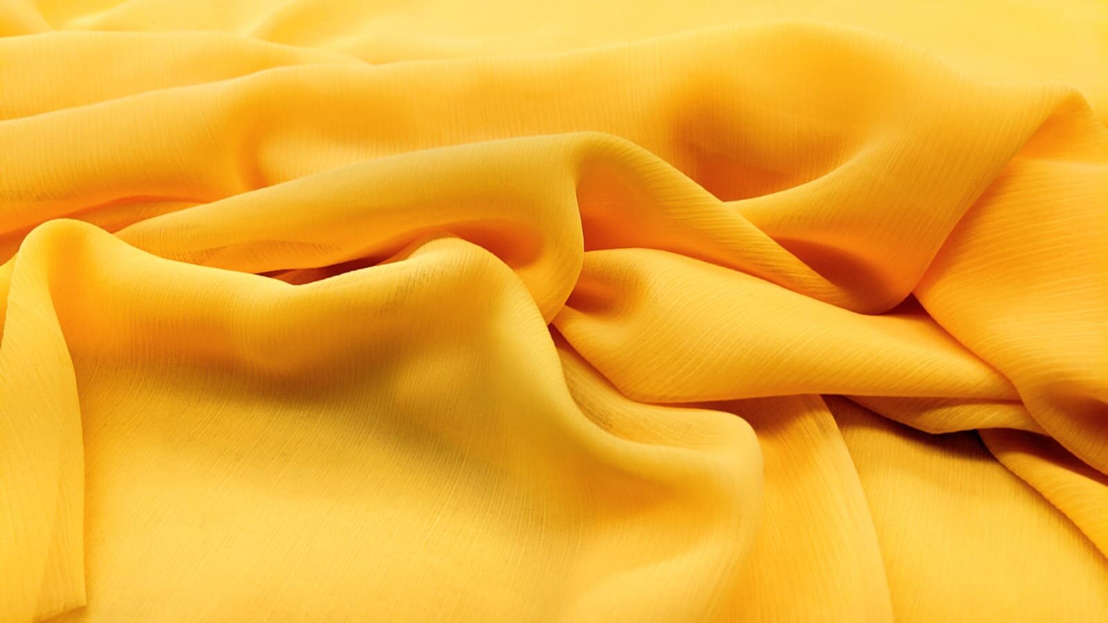 Yellow Crinkle Chiffon