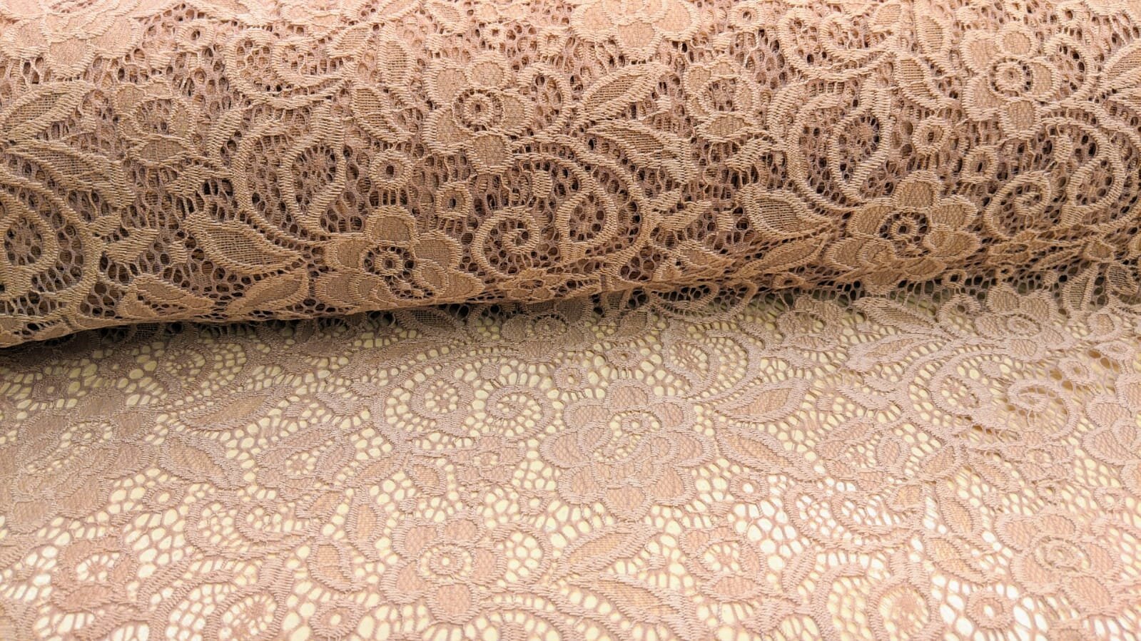 Beige Stretch Lace