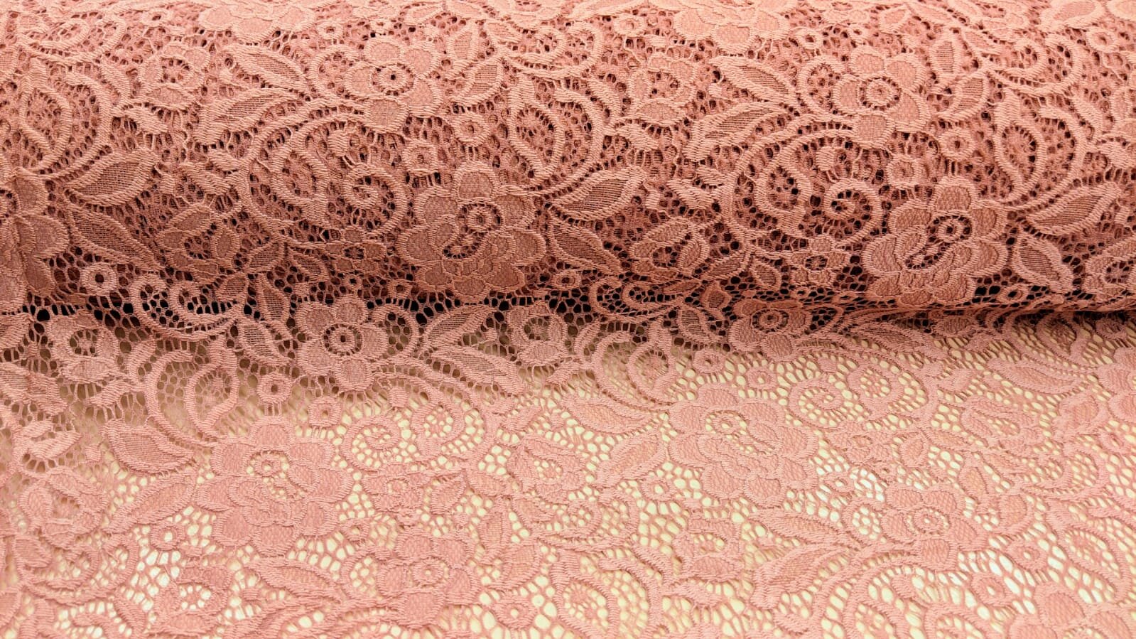 Peach Stretch Lace
